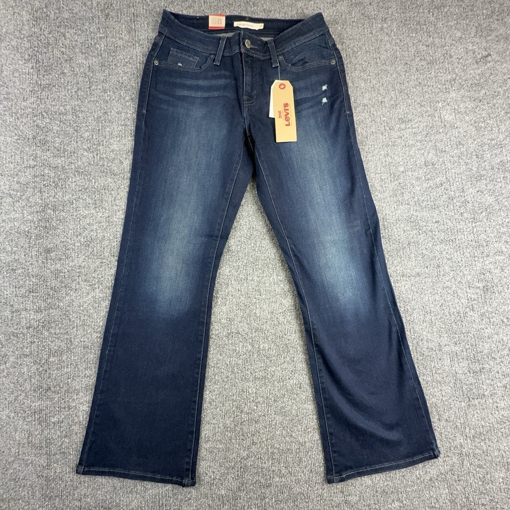 Levi's 529 Curvy Bootcut Jeans Womens 10 Short Dark Wash Mid Rise Stretch Denim